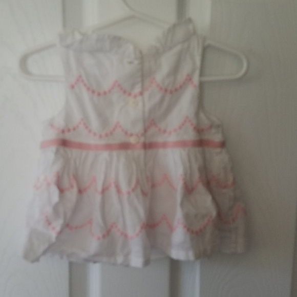 Janie and Jack white and pink blouse 12 to 18 mont - Picture 2 of 3